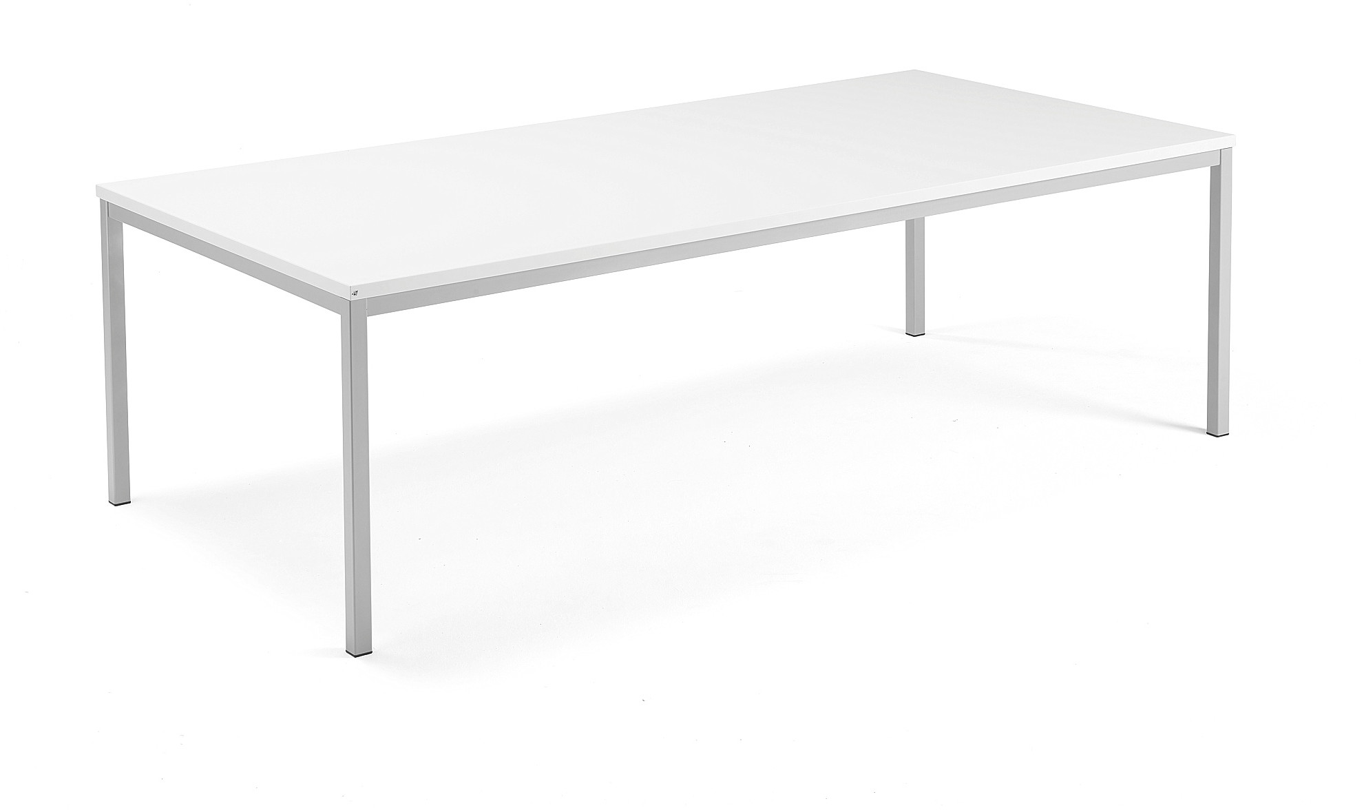 AJ Stół konferencyjny MODULUS 2400x1200 mm 4 nogi srebrna rama biały 1613923