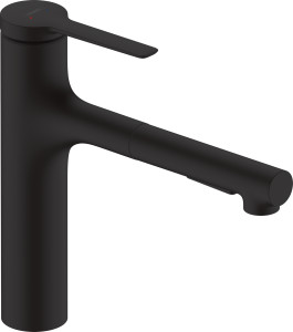 Hansgrohe 74801670 Zesis M33 Jednouchwytowa bateria kuchenna 160 wyciągana wylewka 2jet czarny matowy
