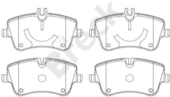 BRECK Zestaw klocków hamulcowych, hamulce tarczowe 23144 00 701 20 23144 00 701 20