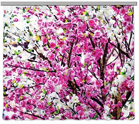 AG Design fcsxxl 7413 kwiaty, firanka/zasłona, 280x245 cm, 2 części (140x245 cm), materiału, multicolor, 0,1x280x245 cm FCSxxL 7413
