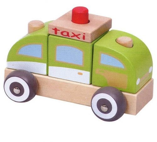 IBOX IBOX Drewniany samochodzik taksówka W05C010