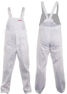 LAHTI PRO Quest Spodnie robocze ogrodniczki białe rozmiar XL 176cm LPQD76XL LPLPQD76XL