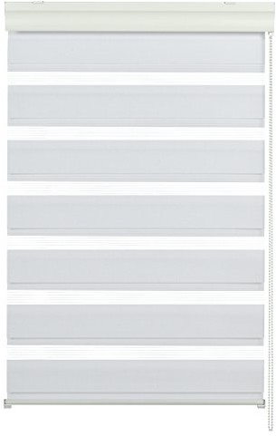 Gardinia 12943 podwójna roleta z białą kasetką aluminiową, 120 x 160 cm, biała 12943
