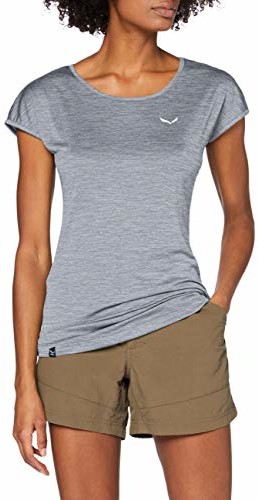 Salewa damska koszulka Puez Dry W S/S, cichy cień melange, rozmiar 48/42 00-0000026538