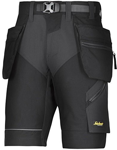 Snickers Workwear 6904 FlexiWork spodenki robocze z drewnianymi kieszeniami, czarny 69040404058