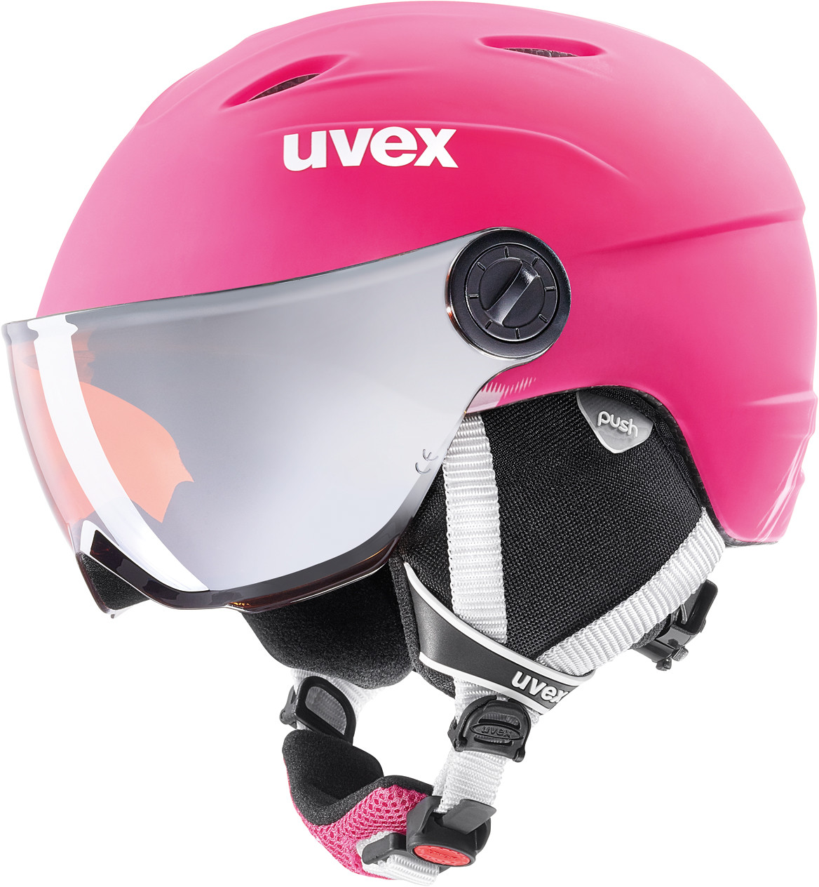 Uvex dziecięcy Junior Visor Pro Pink Mat 54 56)