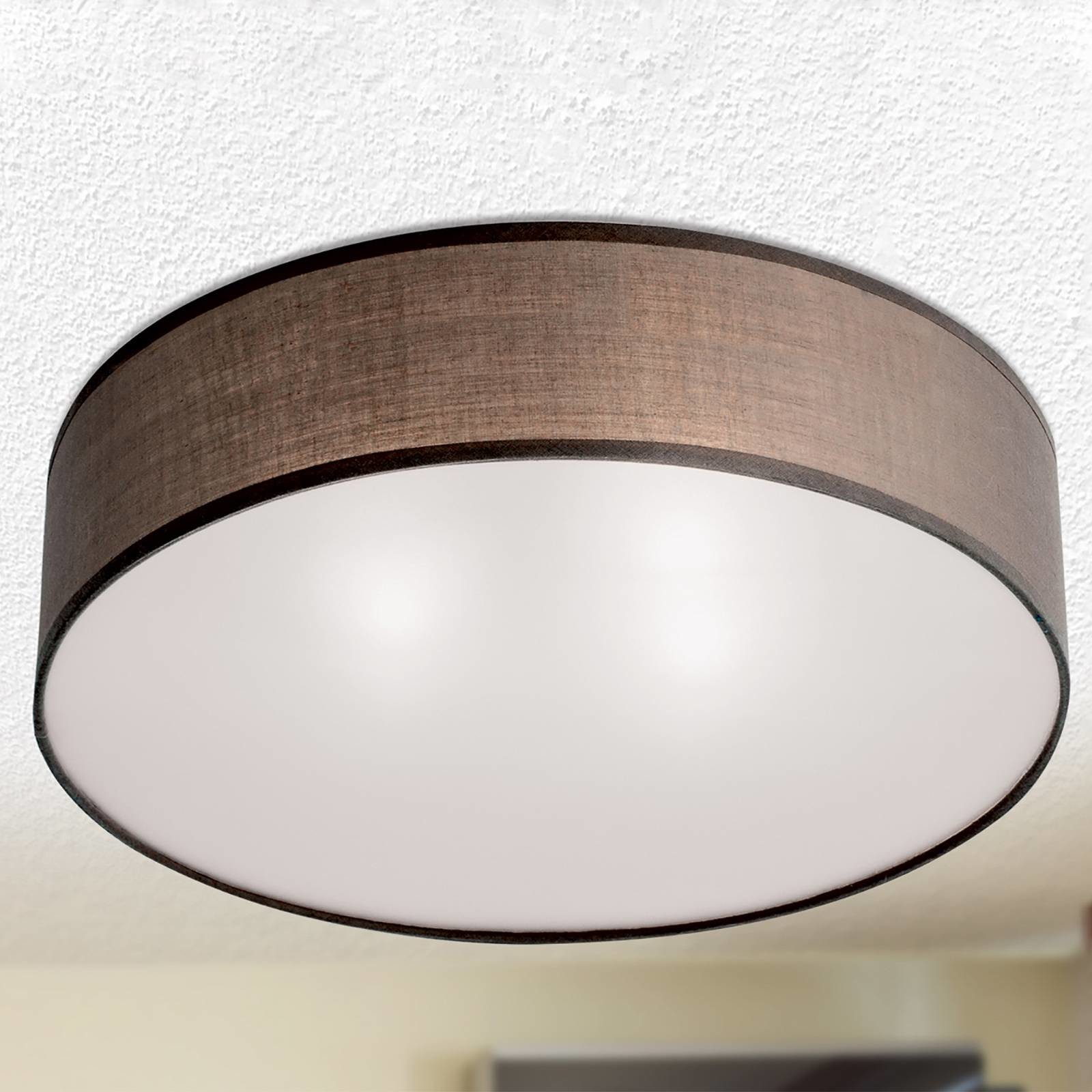 ORION Tekstylna lampa sufitowa Seda, brązowa