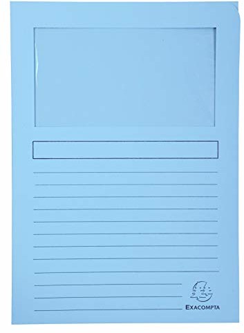 Exacompta Skoroszyt okienny super jasny niebieski 100szt 50152E