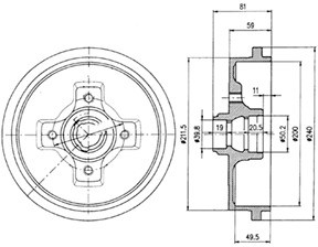 DELPHI Bęben hamulcowy BF310