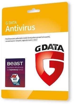 GData Oprogramowanie GDATA Antivirus 1PC 3lata karta-klucz C1001KK36001