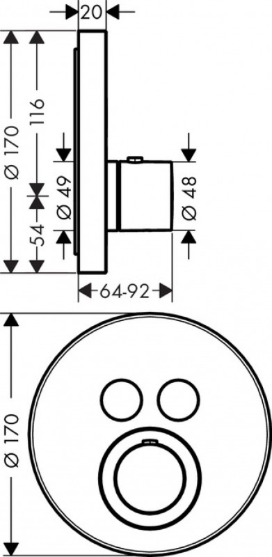 Hansgrohe Uno nikiel szczotkowany 36723820