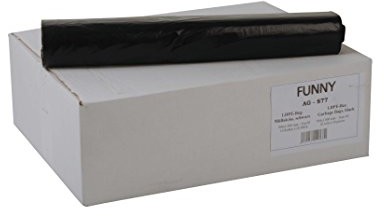 Funny Regeneracyjne włókna LDPE worki na śmieci, czarnym, typ 60, AG-877 około 100 L, 1er Pack (1 X 200 sztuk) AG-877