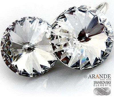 Swarovski Piękne Kolczyki Crystal Paris Srebro