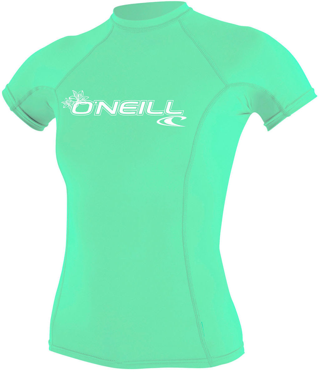 pianka O''Neill Wms Basic Skins S/S Rash light aqua 5051678489739