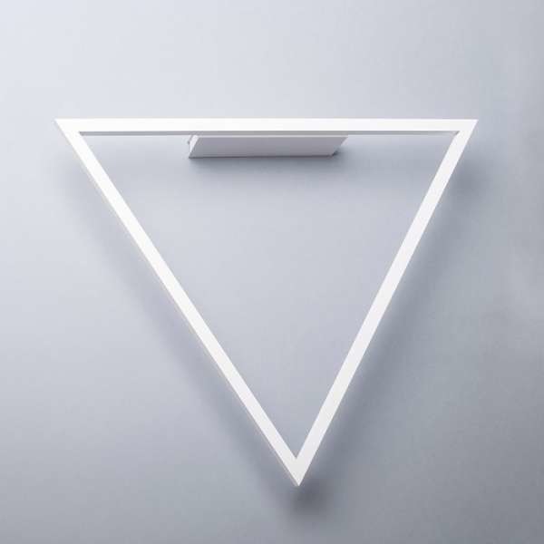 Ramko Kinkiet LAMPA ścienna ORIGAMI 67080 WH geometryczna OPRAWA metalowa LED 17W ramka trójkąt biały 67080 WH