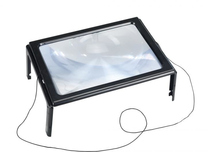 Maximex Lupa do czytania ze stojakiem, sznurkami i oświetleniem LED 68231500
