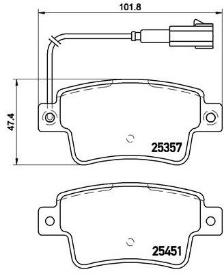 BREMBO Zestaw klocków hamulcowych, hamulce tarczowe P 23 142