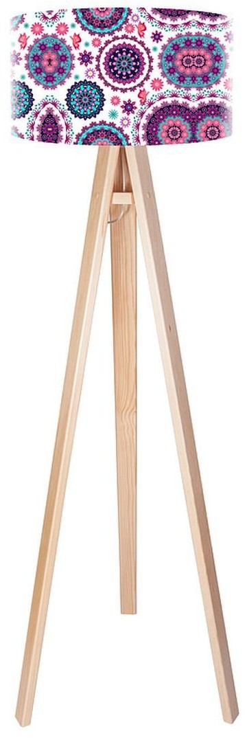 Macodesign Lampa podłogowa Mandalia młodości tripod-foto-232p, 60 W