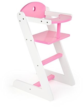 Small Foot by Legler Small Foot 10743 krzesełko dziecięce ze stabilnego drewna, drewno mostek zapewnia bezpieczny siedzenie na lalka, idealny dla lalek akcesoria dla lalek