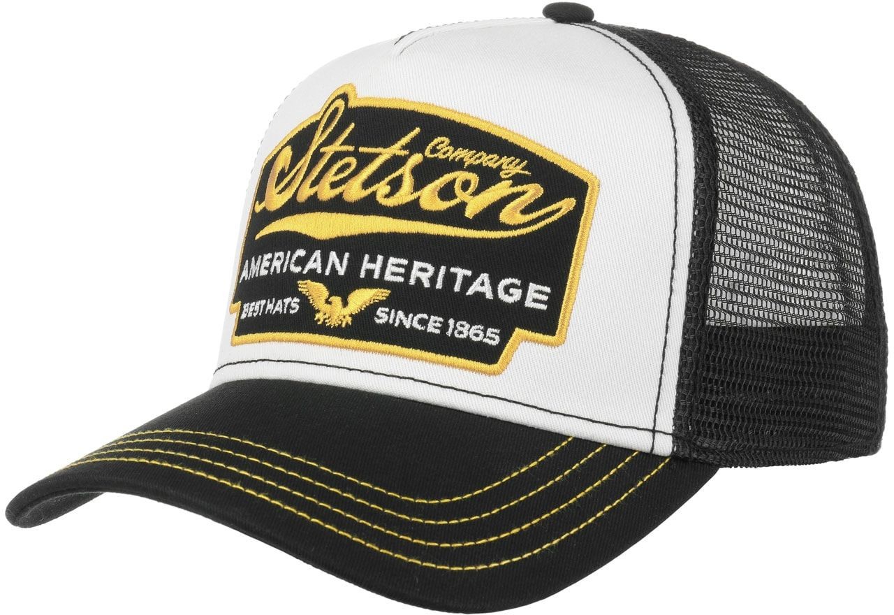 Heritage Czapka American Trucker by Stetson, czarny, One Size