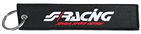 Simoni Racing simoni Racing SRK9 breloczek do kluczy w kolorze czarnego materiału Remove Before Drive SRK9