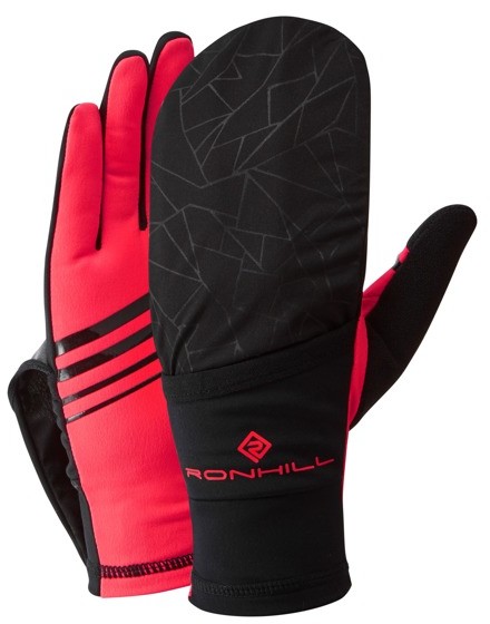 COLUMBIA RONHILL RONHILL WIND-BLOCK FLIP GLOVE czarno-różowe