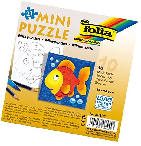 Folia Mini puzzle, 15 x 15 cm, 10 sztuk, ekstra mocne, białe