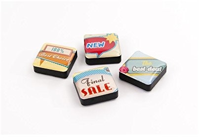Trendform Trend kształt TF-tf1663 posortowane symbol znak/APP magnesy stylu retro, dzięki czemu zestaw 1 4, metalowa, srebrna, 25 x 10 x 3 cm TF-TF1663