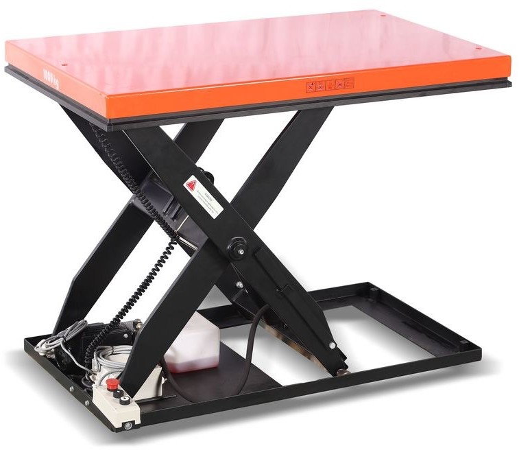 005 DOSTAWA GRATIS! 00568981 Podest elektryczny udźwig 2000 kg wymiary platformy 1300x800 mm wysokość podnoszenia min/max 190-1010 mm) 68981-uniw