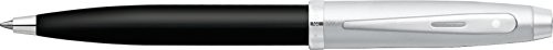 SHEAFFER Sheaffer 100 ball point Pen z nasadką do gaszenia wykonana ze szczotkowanego chrom czarnego trzon i niklowanej akcentami 9313-2