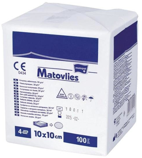 Matovlies Kompresy z włókniny niejałowe 10 x 10cm, 40g -100 szt.