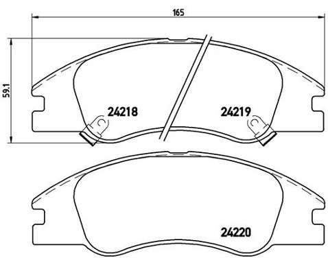 BREMBO Zestaw klocków hamulcowych, hamulce tarczowe P 30 042