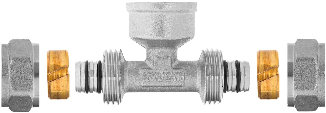 Invena Trójnik gwint wew. 16 mm x 1/2