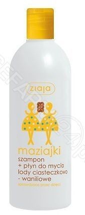 Ziaja MAZIAJKA szampon + płyn do mycia dla dzieci lody ciasteczkowo-waniliowe -