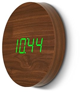Gingko gingko gk01g8 orzech włoski na ścianę zegar Click Clock LED, zielony GK01G8