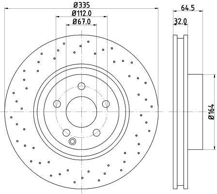 HELLA PAGID Tarcza hamulcowa PAGID 8DD355115-011