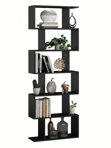 Regał Stojący Czarny Z Półkami P9-S14