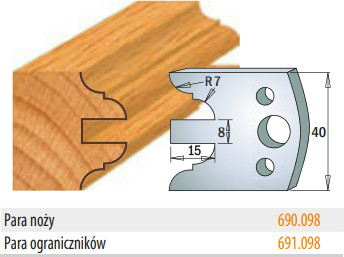 CMT Noże 690.098 HSS 40x4mm 16637