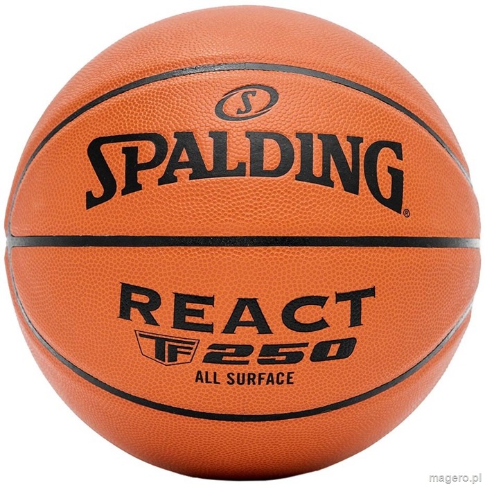 Spalding Piłka koszykowa React TF-250 rozm 7 brązowa 76801Z 76801Z