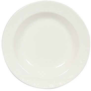 Novastyl novastyl 8011899.0 zawroty 6 talerz, talerz do zupy, kamionka biała 22,5 x 22,5 x 4 cm 8011899.0