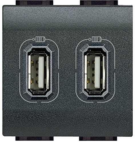 LEDart 2 sposoby noszenia ładowarka USB do telefonu komórkowego, smartfona lub tabletu pod kątem podobnych bticino Living International l4285 °C2