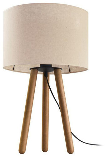 TK Lighting Minimalistyczna lampka nocna buk TOKYO E27 60W wys. 52cm len TK5291