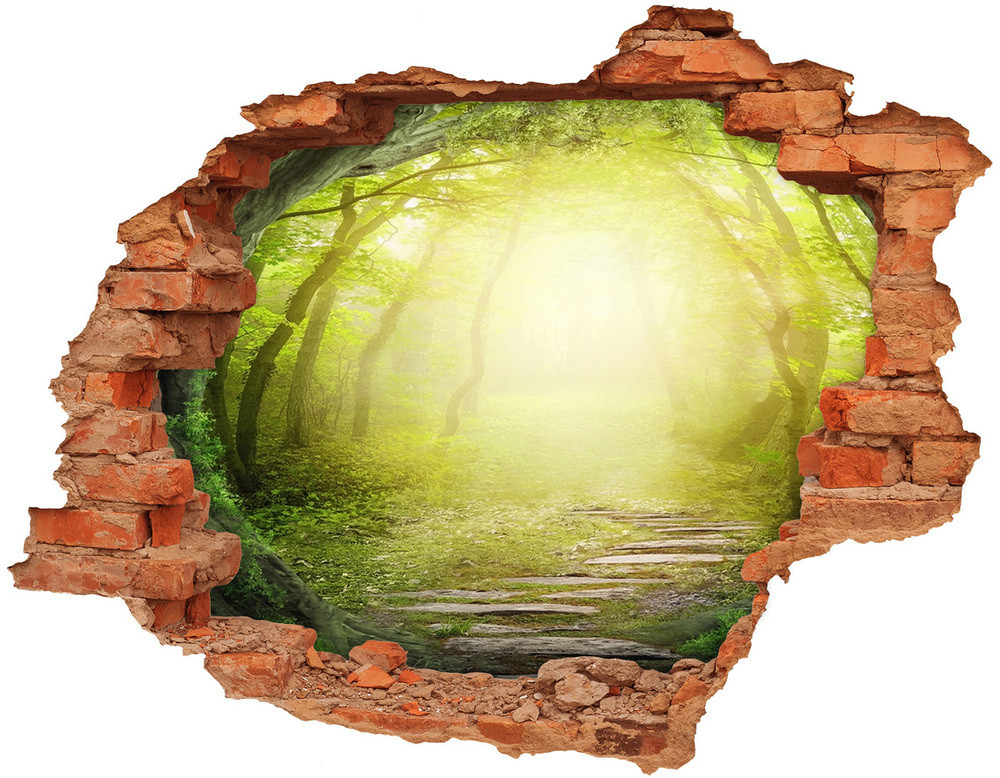 Wallmuralia.pl Samoprzylepna dziura naklejka Tunel z drzew
