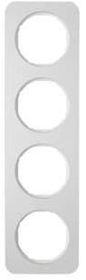 Berker R1 aluminium/biały ramka 4 B_10142174