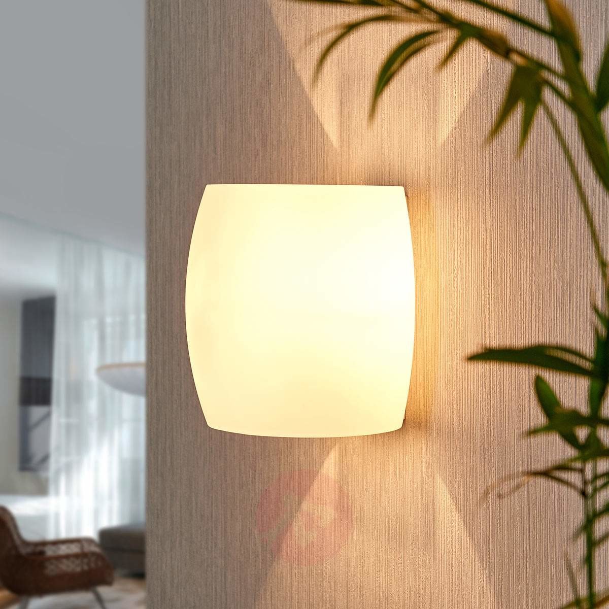 Lampenwelt com Szklana lampa ścienna Lusine