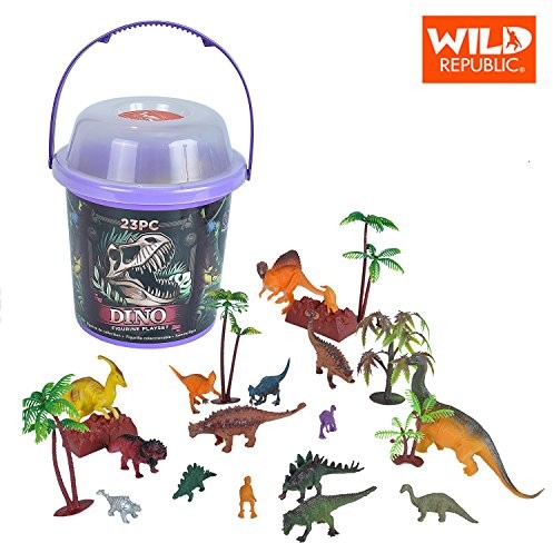 Dino Wild Republic #22113 Bucket Figurine Playset. Novelty 2018.