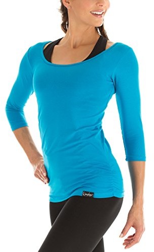 WINSHAPE Winshape Damska koszulka fitness Yoga Pilates z rękawami 3/4 WS4 turkusowy turkusowy S WS4-TUERKIS_Türkis_S