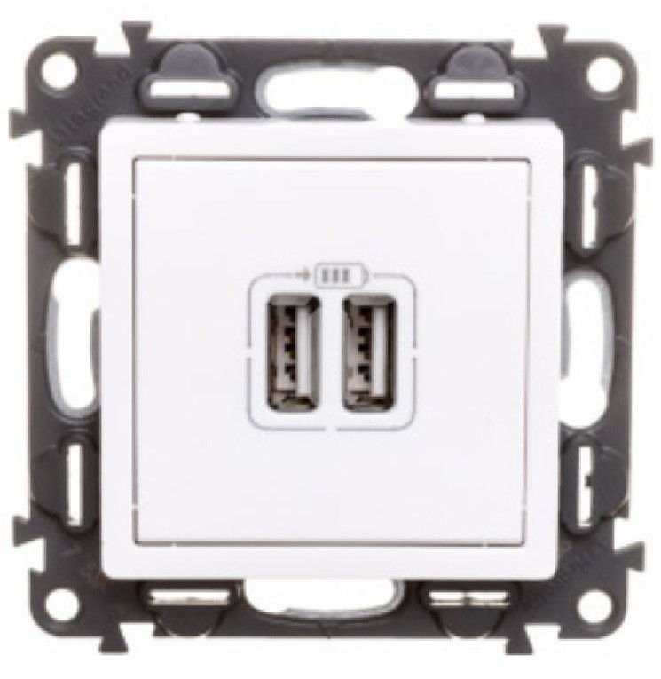 Legrand Legrand Valena Life biały ładowarka z gniazdem 2xUSB l_753112