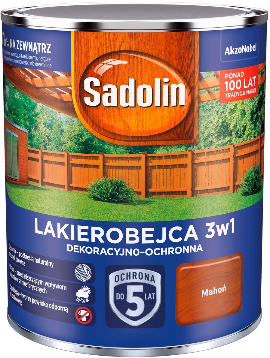 Sadolin Lakierobejca 3w1 mahoń 0,7L