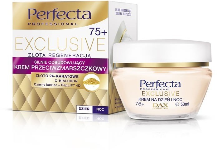 Perfecta DAX Dax Exclusive 75+ Krem przeciwzmarszczkowy silnie odbudowujący na dzień i noc 50ml 74658